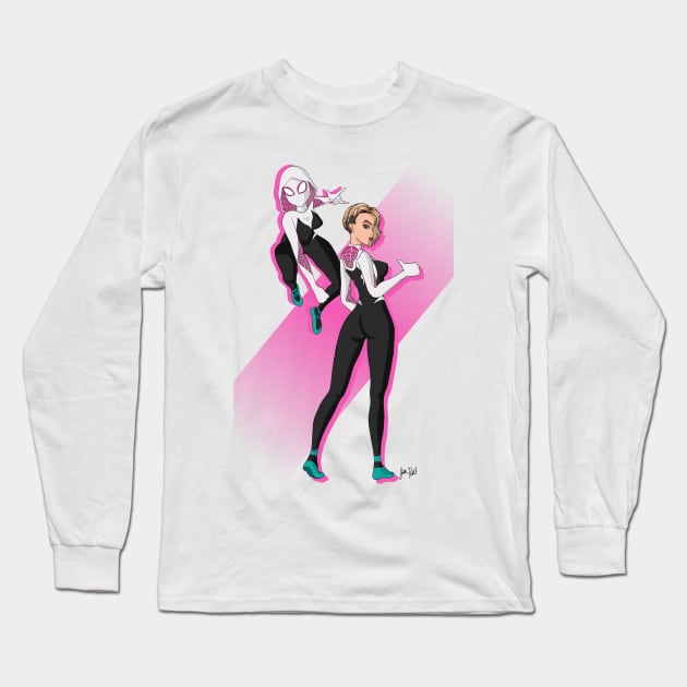 Spider-Gwen Long Sleeve T-Shirt by RAWRstad